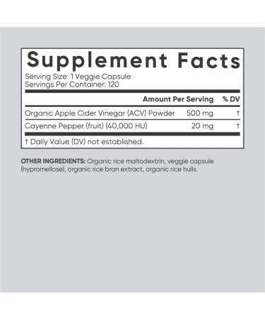 Sports Research Apple Cider Vinegar with Cayenne Pepper 520 mg 120 Veggie Capsules - Buy Online on GoSupps.com