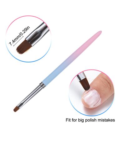 Gootrades Nail Art Clean Up Brushes - 2 Pcs Round&Angled Nail Brushes for Polish Mistakes - Acetone Resistant, Finger Cleaning Brushes - Buy Online on GoSupps.com
