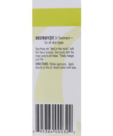 Destroyzit Zit Treatment for All Skin Types - 0.5 Ounce | Effective Acne Solution for Clear Skin - Buy Online on GoSupps.com