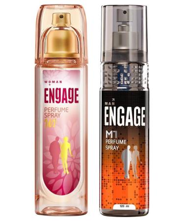 Enga.gee W1 Perfume Spray For Women 120ml & M1 Perfume Spray For Men 120ml - Fresh