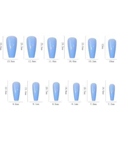 576Pcs Medium Square Nails Colored Fake Nails Artificial Fingernails Acrylic Tip 12 Size for Women Long Ballerinas Nails Square Nails Nails Long - Buy Online on GoSupps.com