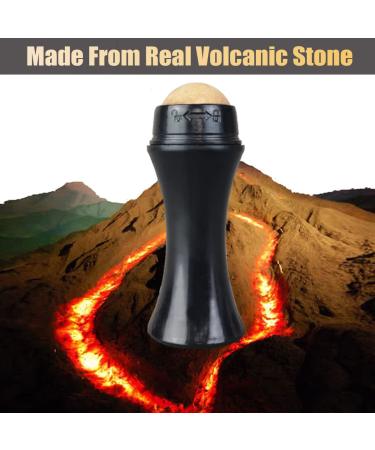 NGUP Oil Control On The Go Volcanic Face Roller - Facial Blotting Tool with Volcanic Stone for Oil Absorption (Black) - Buy Online on GoSupps.com