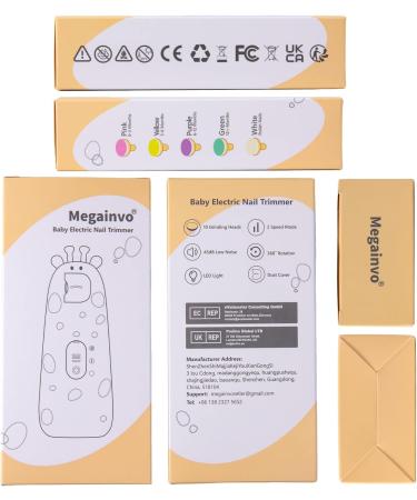 Baby Electric Nail File Trimmer with 10 Grinding Heads and LED Light - Safe and Quiet Baby Nail Care Tool for Newborns and Toddlers - Buy Online on GoSupps.com