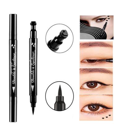 Pinkiou 2 in 1 Double-headed Liquid Eyeliner Pen Stamp - Waterproof & Smudgeproof Heart Stamp for Long Lasting Makeup - Buy Online on GoSupps.com