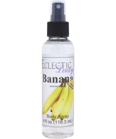 Banana Body Spray (Double Strength) 4 ounces Body Mist for Women with Clean Light & Gentle Fragrance Long Lasting Perfume with Comforting Scent for Men & Women Cologne with Soft Subtle Aroma For Double Strength 4 Fl Oz (Pack of 1)