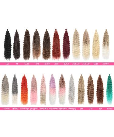 DSoar 22 Deep Twist Crochet Hair - Ocean Wave Curly Bohemian Braids 3 Packs Synthetic Hair Extensions in Green - Buy Online on GoSupps.com