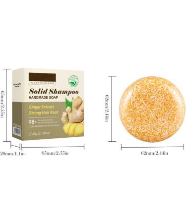 Vawolecy Ginger Hair Shampoo Bar Organic Ginger Shampoo Bar Deep Cleansing for Hair & Scalp Hair Loss Promotes Hair Growth 0 Silicone Oil - Buy Online on GoSupps.com