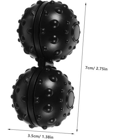 GLEAVI 3pcs Black Rattan Yoga Balls & Massage Lacrosse Balls - Perfect for Pain Relief & Relaxation - Buy Online on GoSupps.com