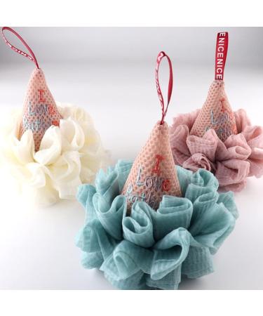 Minkissy Kids Body Wash Cute Ice Cream Bath Sponge Shower Soft Large Loofah Sponge Polyester Body Scrubber Exfoliating Bath Sponges for Women Men Bath Shower White Mens Body Wash Rice White - Buy Online on GoSupps.com