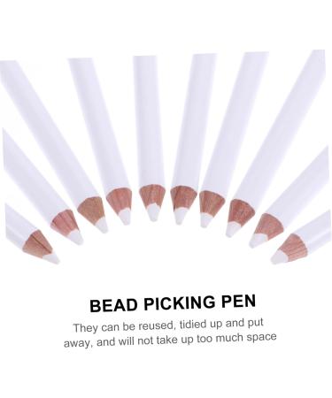 Beaupretty 30pcs Absorb White Pencil Gems for Nails Wax Pen for Rhinestones Rhinestone for Nails Dotting Tool White Nail Pencil under Nail Wax Pencil Rhinestone Picker Tool Bead Picking Pen - Buy Online on GoSupps.com