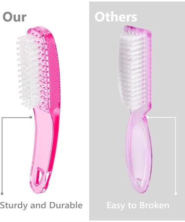4 Pcs Nail Cleaning Brushes Larbois Plastic Handle Scrubbing Brush Fingernail Brush with Soft Bristles Nail Manicure Dust Brush for Hand Toes Nail Home Garden Salon use A-4pack-Color1 - Buy Online on GoSupps.com