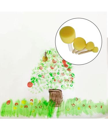 20-Piece Round Sponge Brush Set - 4 Sizes, Paint Tools for Kids - Buy Online on GoSupps.com