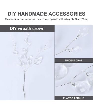 Garneck 50 Stems Artificial Bouquet - DIY Crafts with Water Drop Acrylic Flower Wire Stems - Crystal Diamante Branches for Thanksgiving & Christmas Decor - Buy Online on GoSupps.com