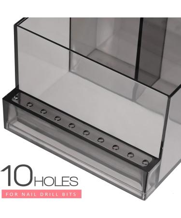 minkissy Nail Drill Machine Storage Box Nail Drill Bits Holder Grinding Bit Organizer Plastic Holder for Nail Drill Bit - Buy Online on GoSupps.com