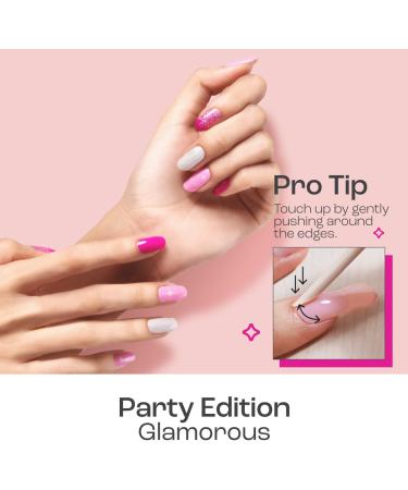 Gya Labs Nail Stickers - Semi Cured Gel Nail Strips for Women - 20 Pcs Nail Art Kit for Party Glamour - Buy Online on GoSupps.com