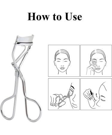 ZHIOPRO Eyelash Curler Stainless Steel Eye Lashes Curlers Professional Lash Curler with Silicone Pad Makeup Accessory for Women and Girls - Buy Online on GoSupps.com