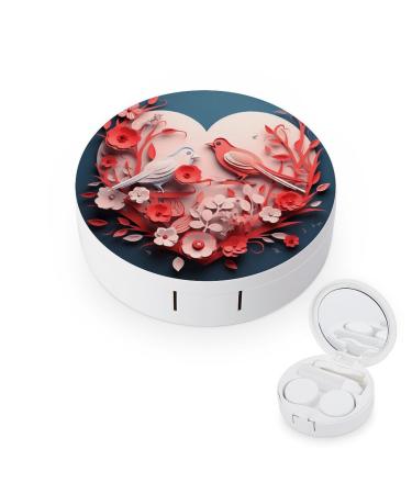 Contact Lens Case Valentine's Day Style Portable Travel Contact Lens Box Contact Lens Storage Box