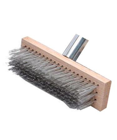 Rough Surfaces Floor Brush 20cm Heavy Duty Rough Surfaces Floor Brush Stainless Steel Wire Deck Scrub Cleaning Tool for Tile Deck Garage Kitchen Bathroom Deck