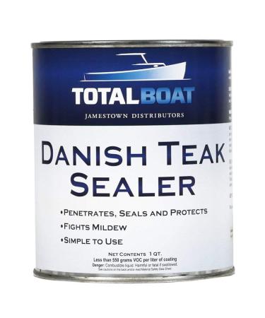 TotalBoat Danish Teak Sealer - Marine Grade Wood Sealer Oil for Boat Decks, Trim and Indoor & Outdoor Teak Furniture Quart