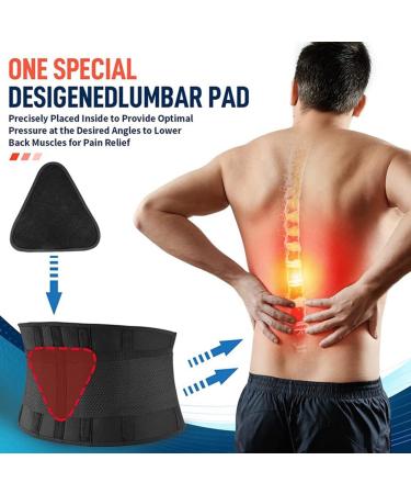 piuryue Back Brace for Lower Back Pain Back Support Belt for Women & Men Breathable Lower Back Brace with Lumbar Pad(S) - Buy Online on GoSupps.com