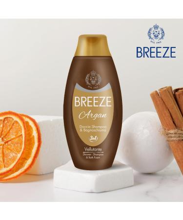 BREEZE | Argan bubble bath and shower shampoo 6x400 ml - Buy Online on GoSupps.com