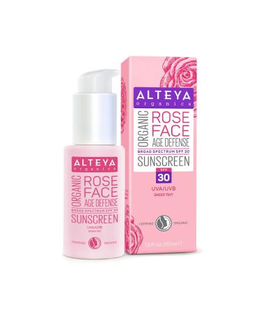 Alteya Organics Rose Face Organic Sunscreen SPF 30 tinted