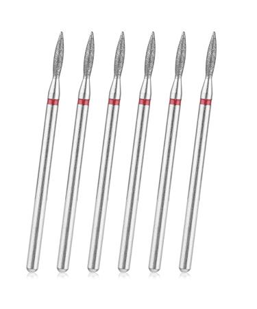 YUXIANLB 6pcs Cuticle Drill Bit Diamond Nail Drill Bits Set with Case Professional Manicure Tools 3/32" Flame Cuticle Clean Nail Carbide Bits for Home Salon Style2 - Buy Online on GoSupps.com