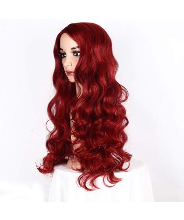 Buy Red Wavy Long Wig for Women - Synthetic 80s 70s 60s 50s Cosplay Hair | International Shipping - Buy Online on GoSupps.com