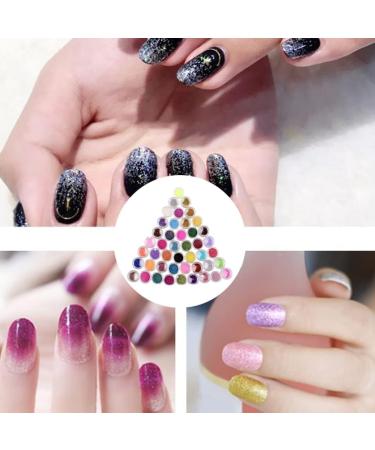 Nail Glitter 45 Colors Nail Glitter Flakes Art Pigment Dust Powder for Face Body Eye Nail glitter - Buy Online on GoSupps.com