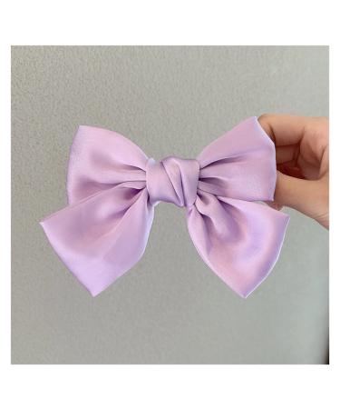Hair Hair Pin 1 Piece Large Hair Bow Ties Cute Hair Clips Satin Two Layer Bow Hairpin Hair Accessories for Women Girls Bowknot Hairpins clips (Color : Brown)