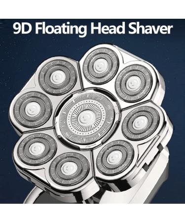 9D Electric Head Shaver for Bald Men | 6-in-1 Waterproof Grooming Kit & Trimmer - Buy Online on GoSupps.com