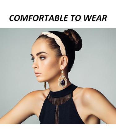 4 Pieces Of Headbands Wide Velvet Headbands Braided Headbands Forehead Bands For Girls Scrunchies For Women Fabric Headbands Wide Braided Headbands - Buy Online on GoSupps.com