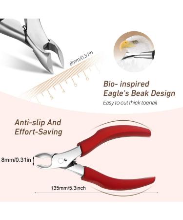 Toenail Nail Clippers Set Toenail Clippers Nail Clippers 12 Pieces Stainless Steel Toenail Clippers with Double Sided Nail File and Nail Scissors Repair for Thickness and Ingrown Toenails - Buy Online on GoSupps.com