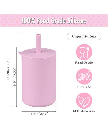 Mintlyfe Toddler Straw Cup 3Pack - 100% Food Grade Silicone Training Cup for Baby - Unbreakable - Boys and Girls Trainer Cup (Classic Purple/Pink/Lilac Purple) - Buy Online on GoSupps.com
