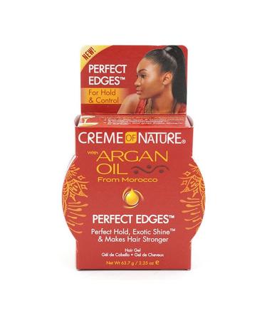 Creme Of Nature Argan Oil Perfect Edges Control 2.25 Ounce Jar (66ml) (2 Pack) Argan Oil 2.25 Ounce (Pack of 2)