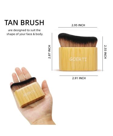 Goerti Tanning Brush - Self Tan Kabuki Brush for Face & Body - Makeup & Bronzer Blending Brush with Protective Case - Buy Online on GoSupps.com