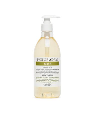 Phillip Adam Rosemary Mint Hand and Body Wash - All Natural Based Gentle and Hydrating - For All Skin Types - 13.5 Ounce