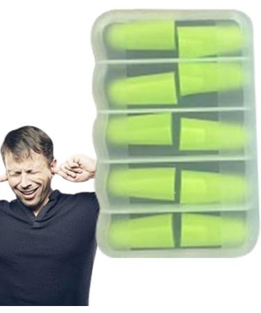 Buy 5 Pairs Reusable Sponge Ear Plugs - PU Noise Cancelling Earplugs for Hearing Protection | Calm Earplugs for Sleeping Studying & Concerts - Green - Buy Online on GoSupps.com
