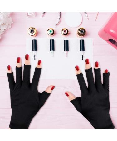 3 Pairs UV Shield Glove Gel Manicures Glove Anti UV Fingerless Gloves Protect Hands from UV Light Lamp Manicure Dryer - Buy Online on GoSupps.com