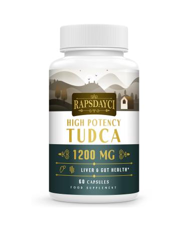 Ultra Strength TUDCA (1200mg Per Serving) 60 Capsules - Tauroursodeoxycholic Acid Liver Support Supplement Enhances Proper Bile Production Boosts Digestion and Immune System Support 60 count (Pack of 1)