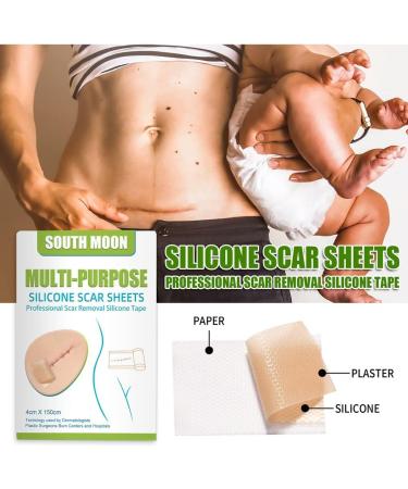 Silicone Scar Gel Strip - Efficient Scar Treatment for Surgery, Acne & Trauma - 4 * 150cm - Buy Online on GoSupps.com