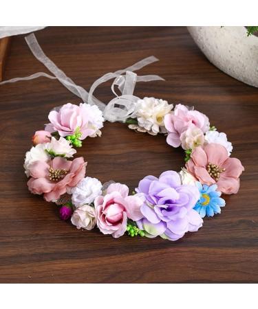 TQUXNGA Flower Headbands Women Bride Flower For Wedding Party Supply Floral Garlands Wreath Floral Headbands Purple - Buy Online on GoSupps.com