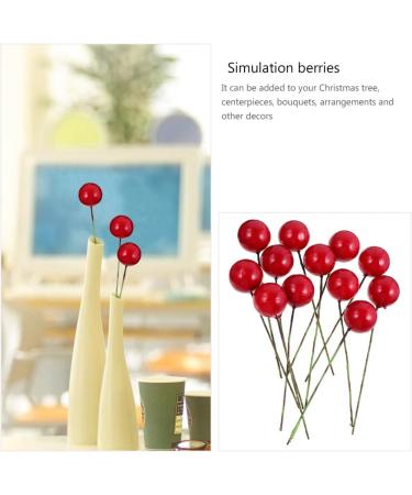 ABOOFAN 432 Pcs Diy Foam Red Fruit Berry Fall Berries for Crafts Red Berries Nativity Decor Faux Berries Branches Christmas Tree Filler Christmas Craft Wreath Pick Artificial Accessories - Buy Online on GoSupps.com