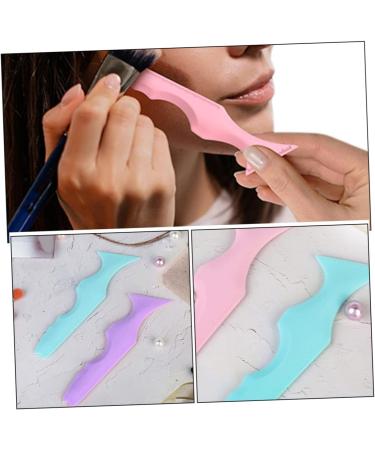Didiseaon 3pcs Silicone Beauty Ruler Mascara Shield Guard Blue Eyeshadow Lipstick Silicone Eyebrow Aid Massage - Buy Online on GoSupps.com