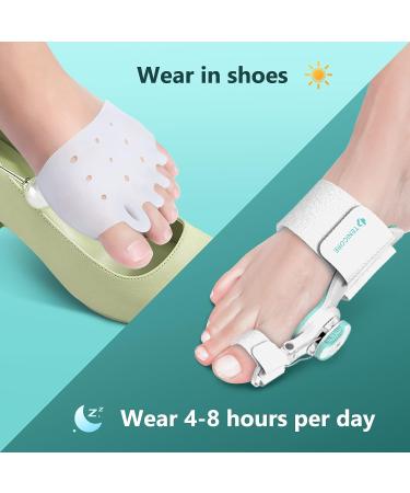 Bunion Corrector for Women Men - Adjustable Splint for Bunion Relief with Toe Separators - Orthopedic Toe Straightener Set - 2 Pairs Silicone Straighteners - 3 Pairs Spacer Included - Buy Online on GoSupps.com