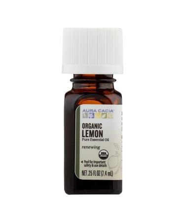 Aura Cacia Lemon Organic Essential Oil .25 oz