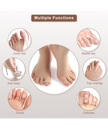 Obidodi 5pcs Cuttable Toe Cushions - Elastic Fabric with Silicone Gel Lining - Toe Sleeve Protectors for Pain Relief - Corns, Blisters, Calluses - S Diameter 1.5CM - Buy Online on GoSupps.com