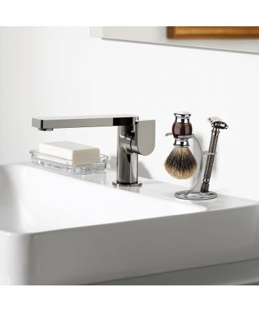 Linkidea Shaver Kit Storage Stand - Stainless Steel Holder for Safety Razor & Shaving Brush | Perfect for Bathroom & Shower | Compatible with Manual Razors (Silver - Buy Online on GoSupps.com