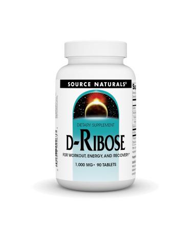 Source Naturals D-Ribose for Workout Energy and Recovery* - 90 Tablets 90 Count (Pack of 1)