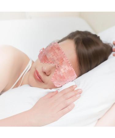 Shop Rose Quartz Eye Mask - Adjustable Natural Gemstone Sleep Mask for Hot & Cold Therapy | LazyGa - Buy Online on GoSupps.com